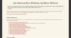 Desktop Screenshot of mirror.ifarchive.org